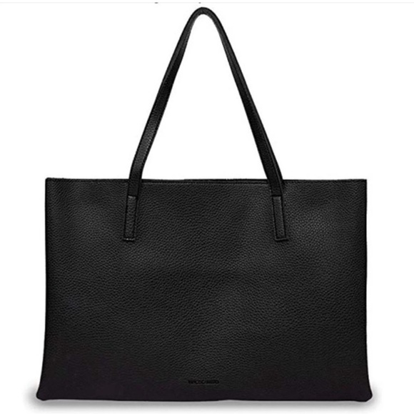 Vince Camuto Lucky Tote Pebbled Leather Bag in Black - Picture 8 of 12
